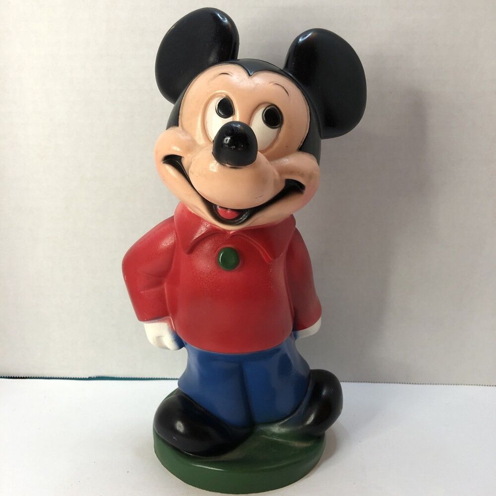 Vintage Mickey Mouse Coin Piggy Bank by Play Pal Plastics Walt Disney 1970’s